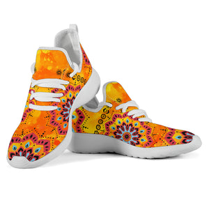 Orange Mandala Sneakers