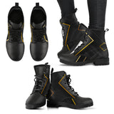 Black Geometric X Boots