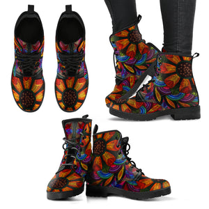 Glass Mosaic Leather Boots