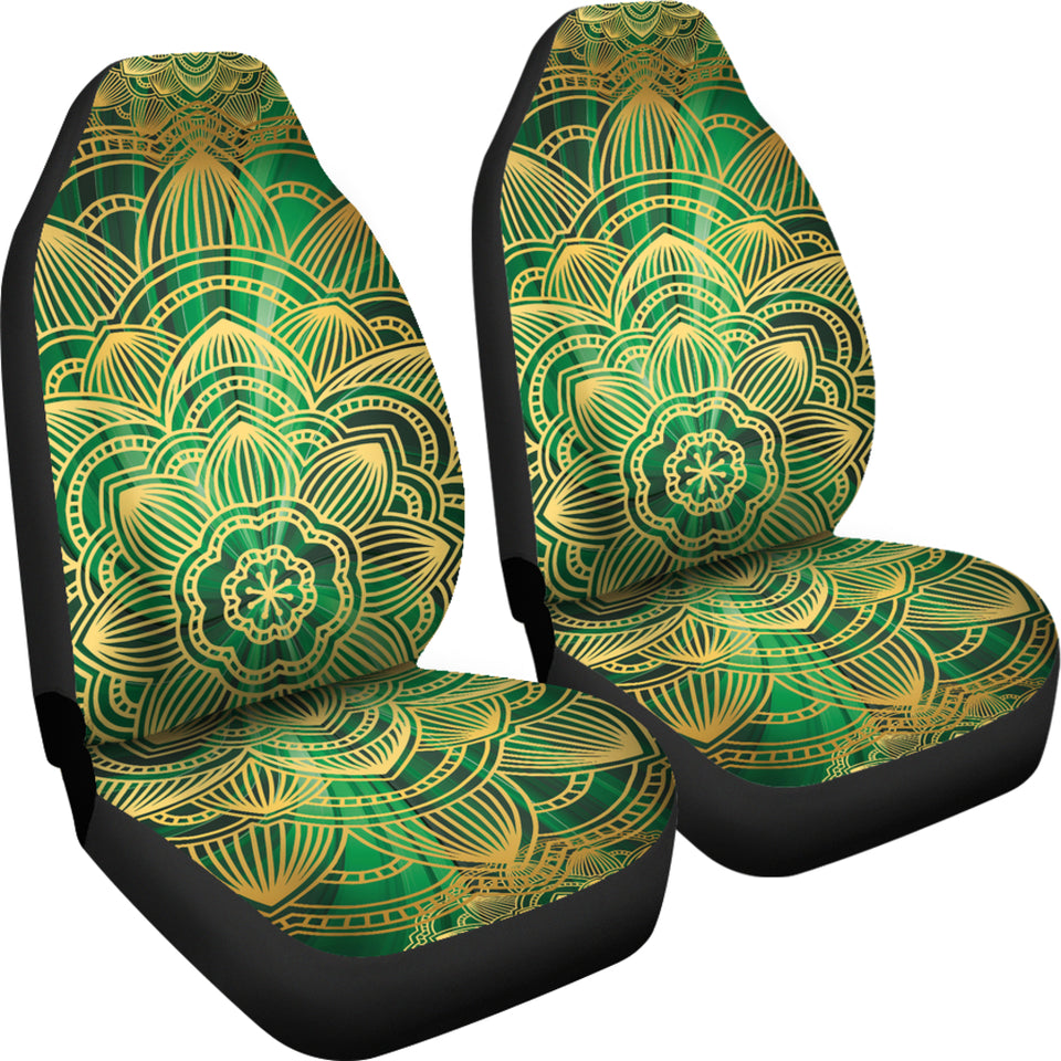 Glamour Green Mandala Car Seat Covers