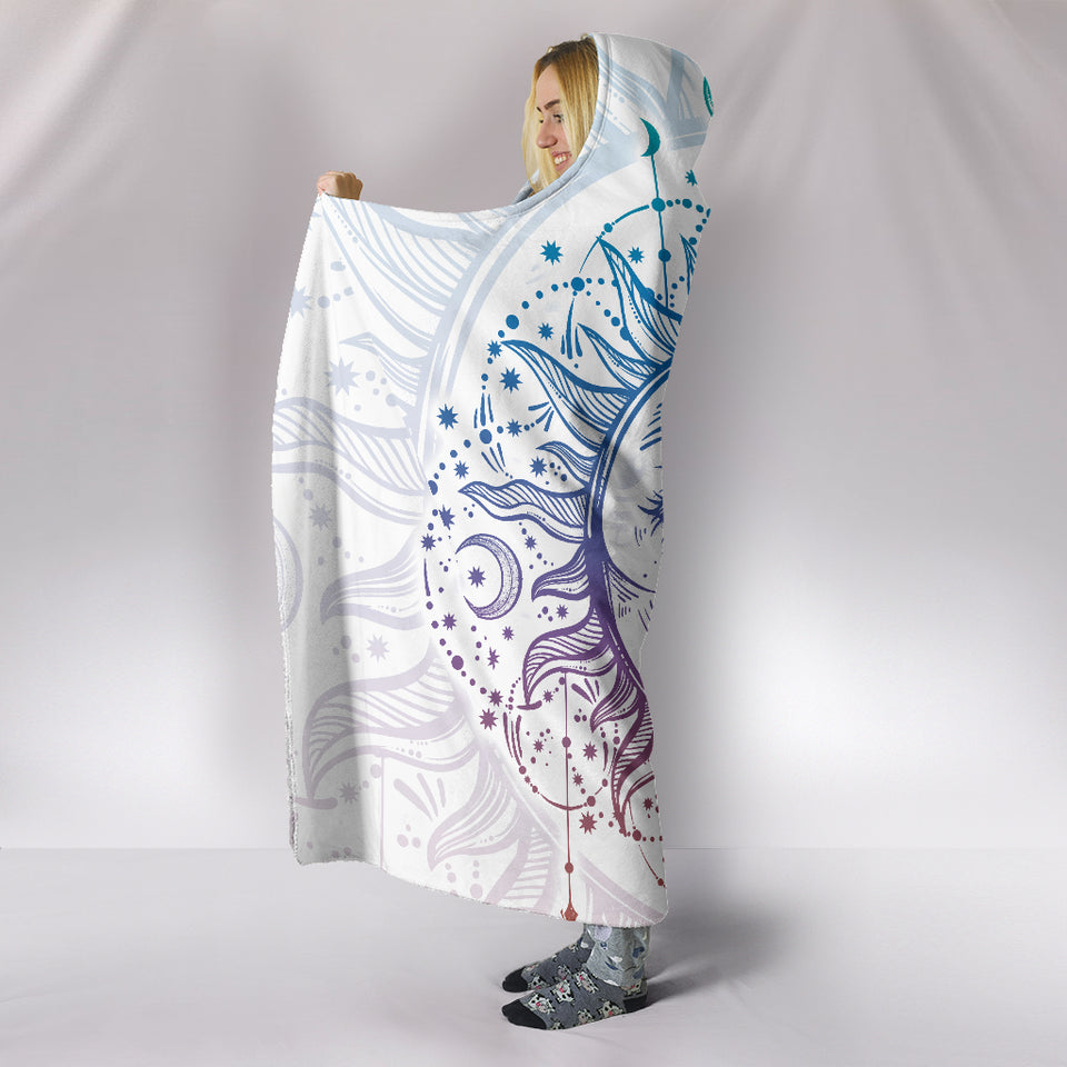 Sun and Moon Hooded Blanket