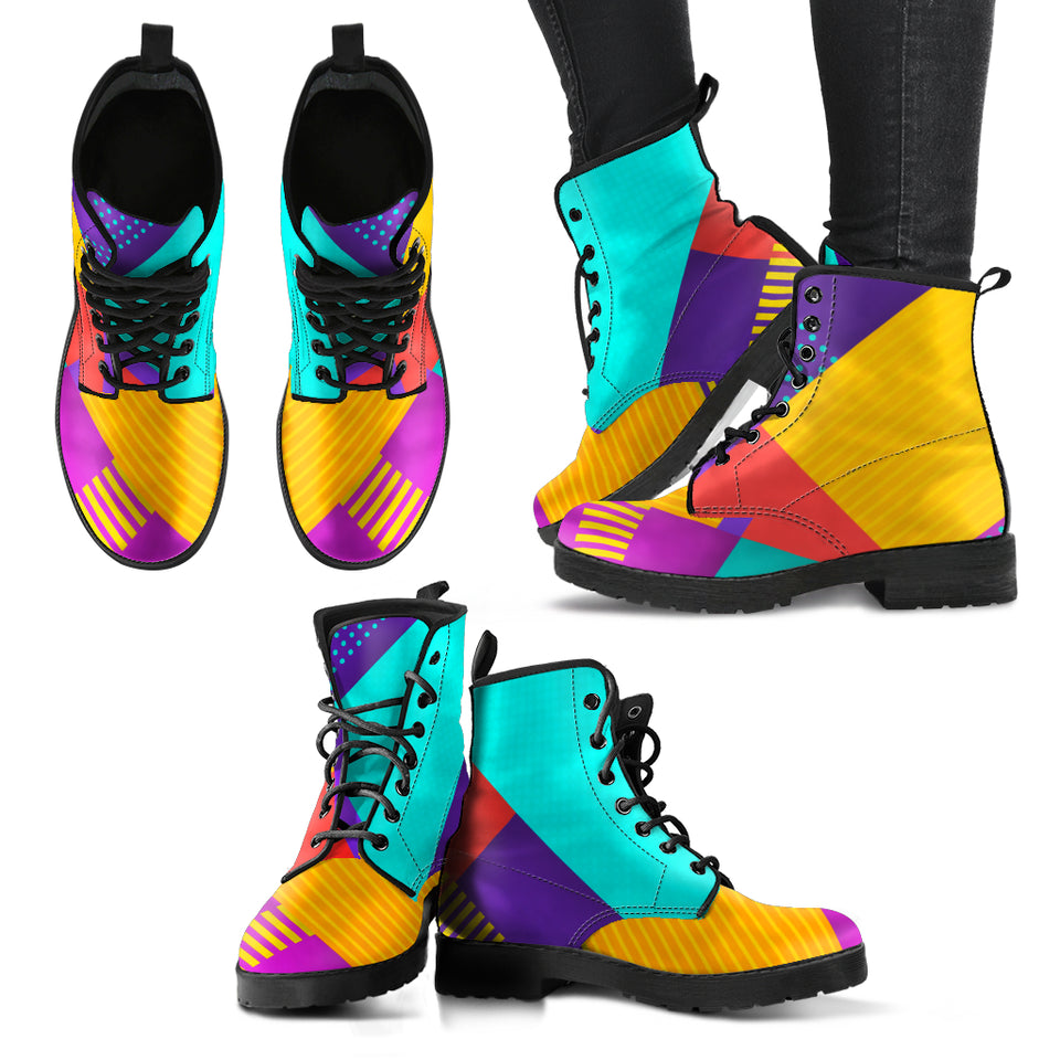 Geometric Rainbow Boots