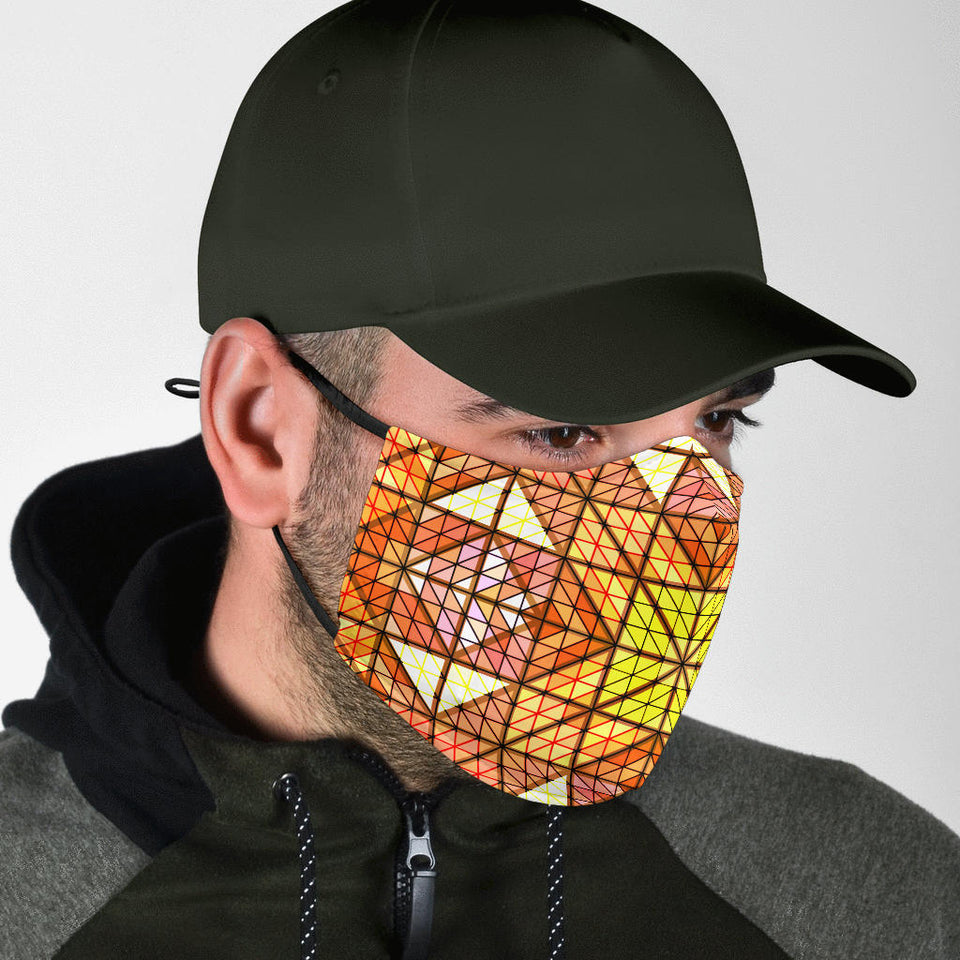 Orange Mosaic Face Mask
