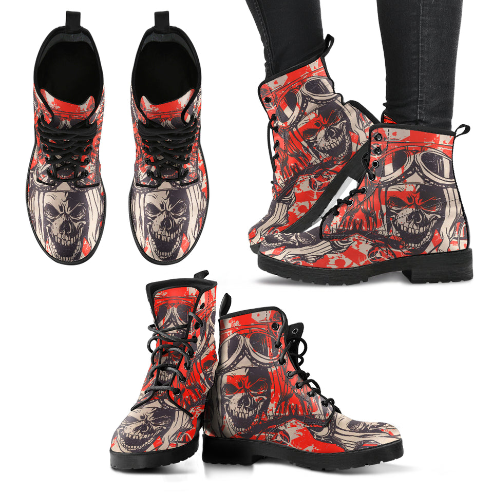 Skull War Punk Boots