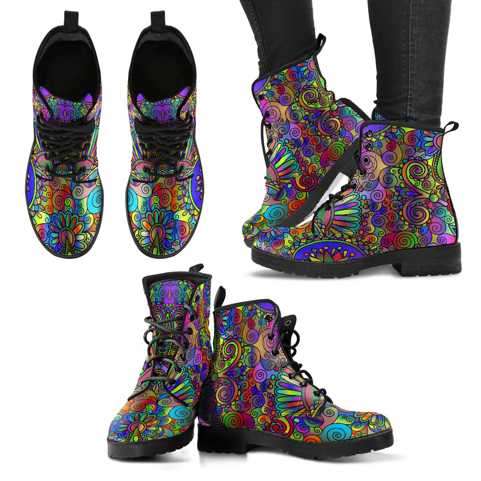 Psychedelic Floral Boots