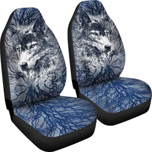Blue Wolf Soul Car Seat Covers