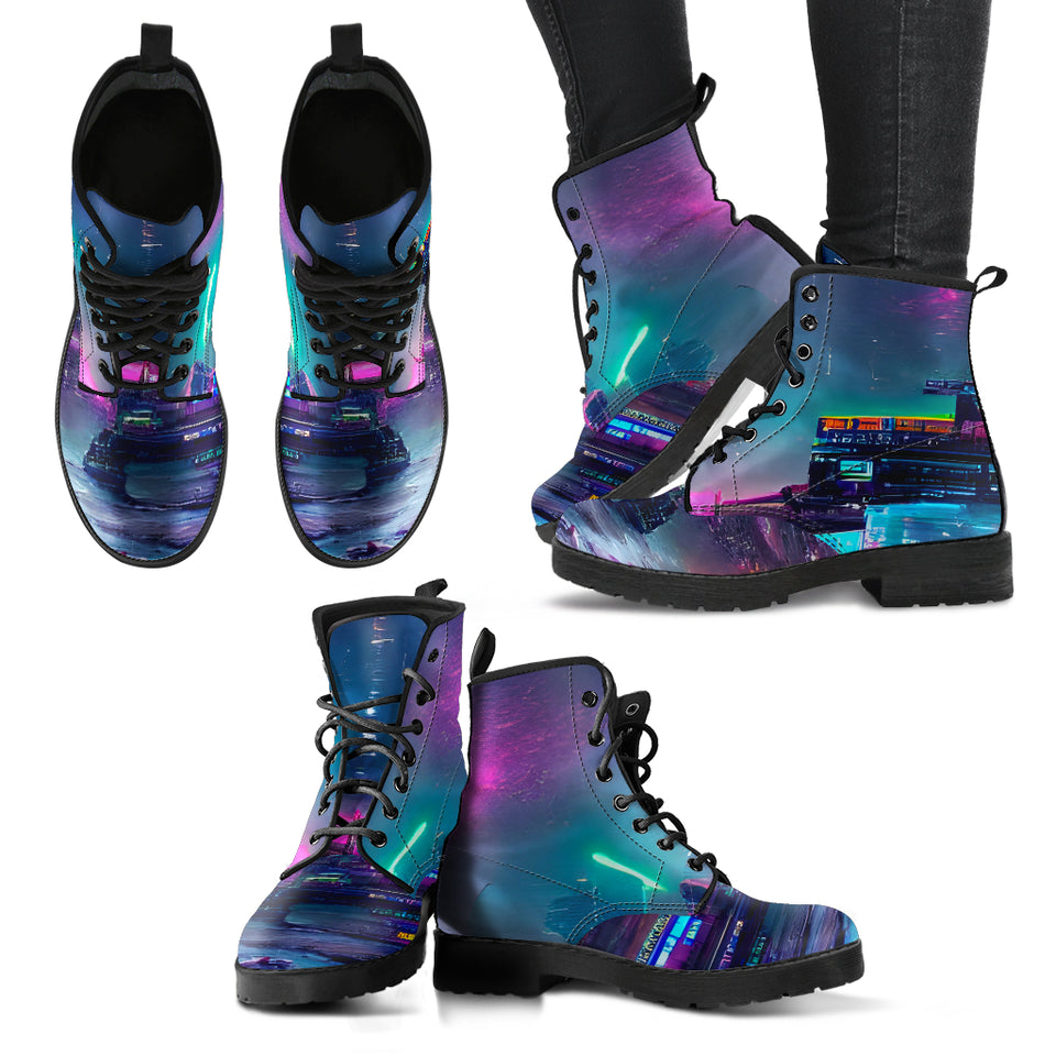 Cyberpunk City Boots