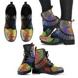 Rainbow Swirl Leather Boots