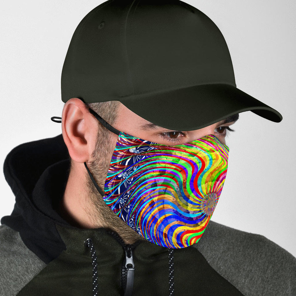 Swirly Illusion Face Mask