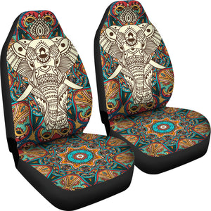 Boho Mandala Elephant Car Seat Covers