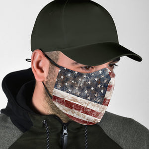 USA Flag Face Mask Vintage