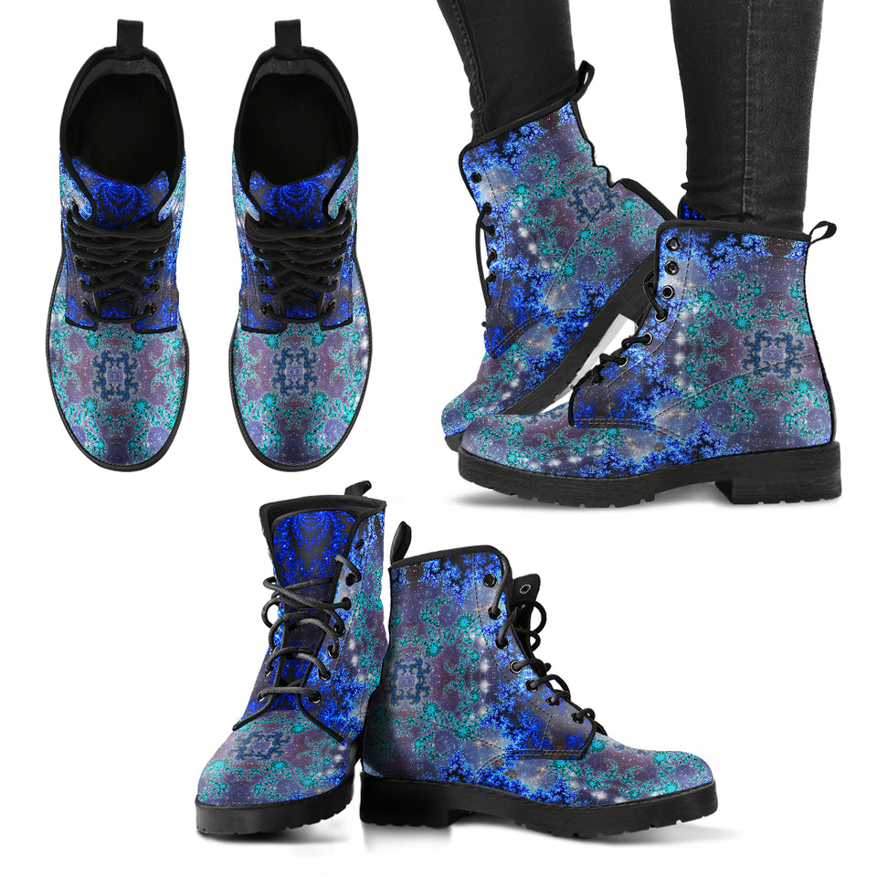 Blue Fractal Boots