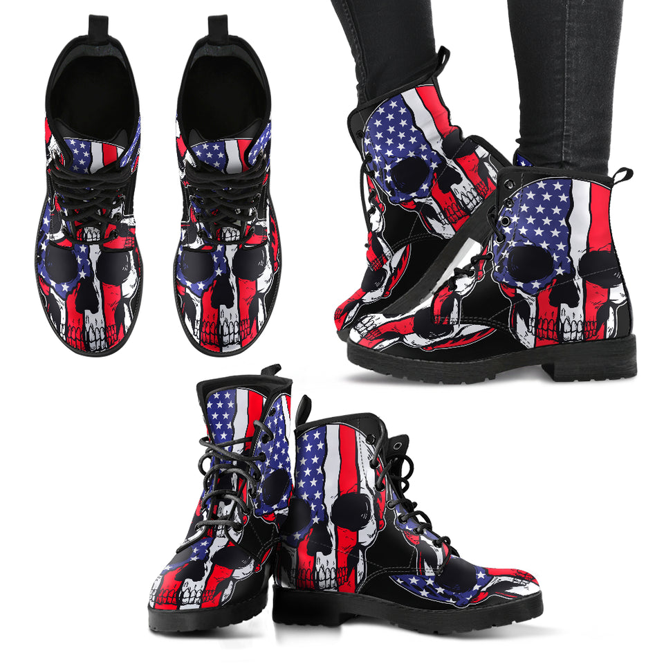 USA Skull Boots