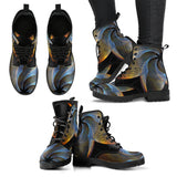 Metallic Mandala Leather Boots