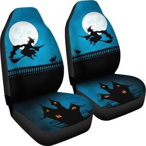 Haunted Halloween Witch Car Seat Covers