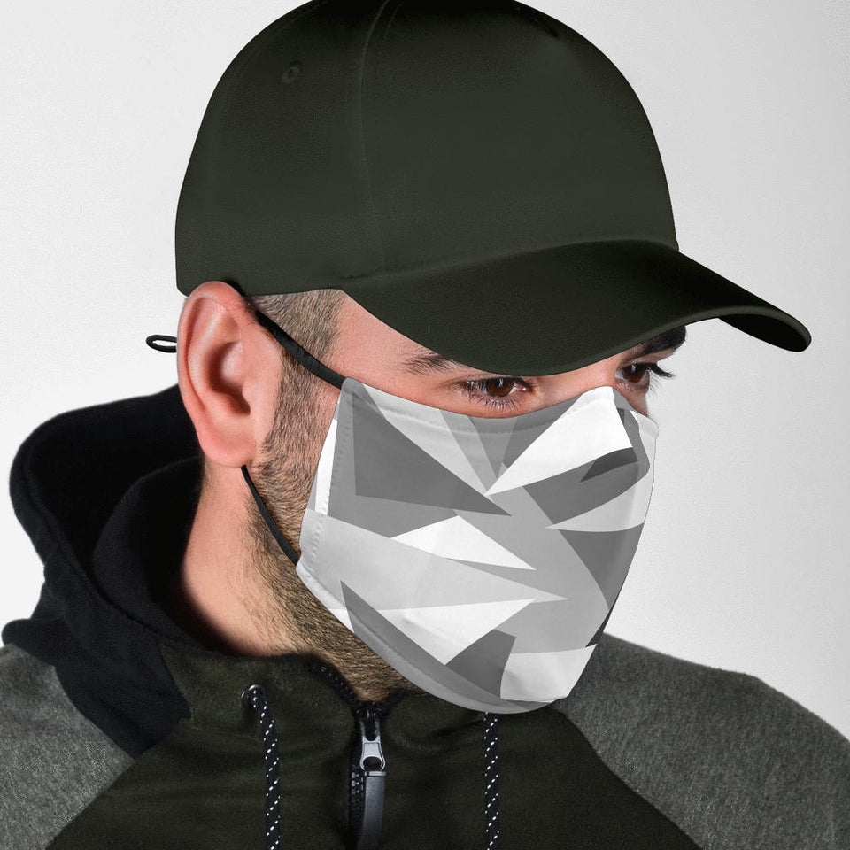 Gray Abstract Face Mask