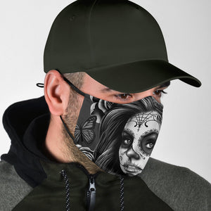 Calavera Black Face Mask