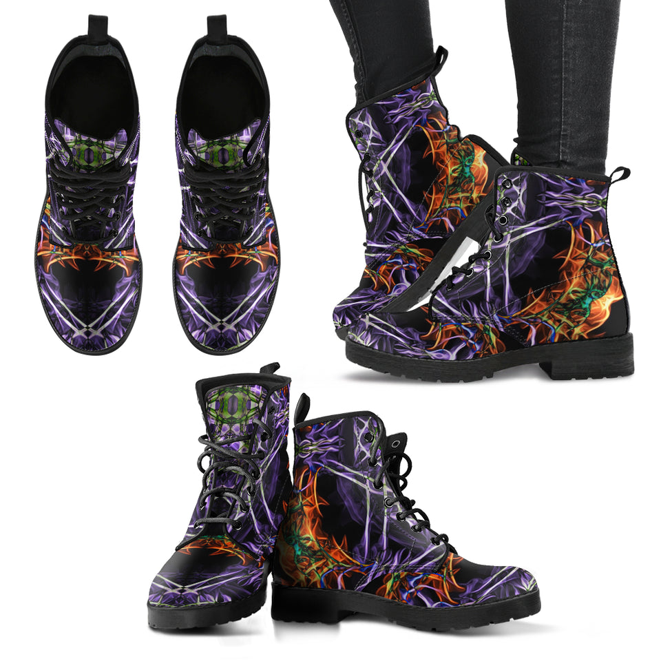 Cosmic Revelation Leather Boots