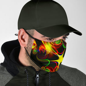 Neon Flames Face Mask