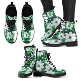 Green Floral Boots
