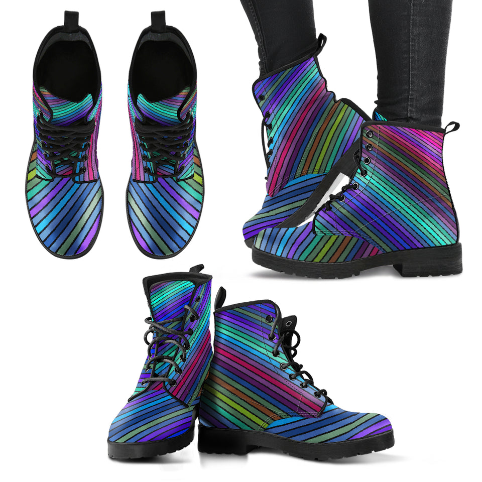 Psychedelic Striped Boots