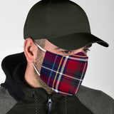Red Blue Plaid Face Mask
