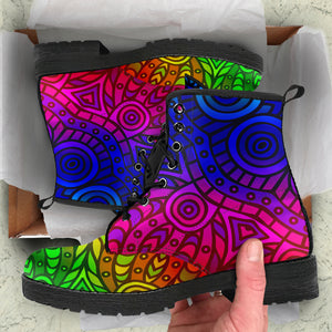 Color Burn Mandala Boots