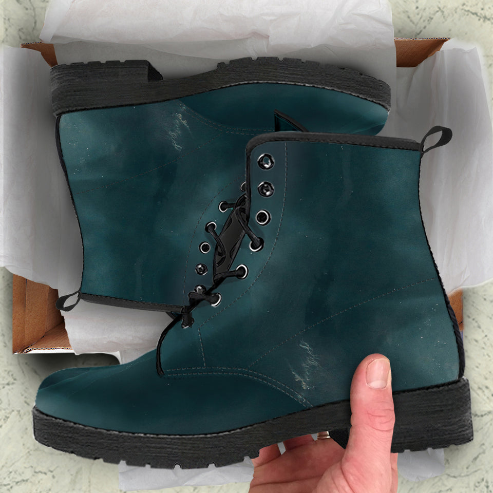 Turquoise Black Boots