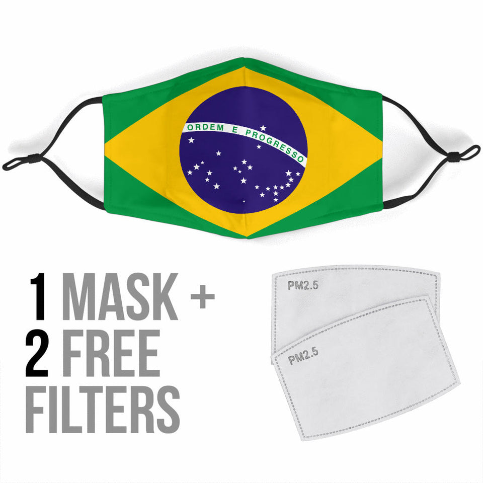 Brazil Flag Face Mask