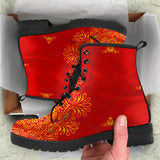 Red Gold Mandala Boots