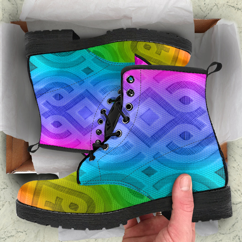 Rainbow Pattern Boots
