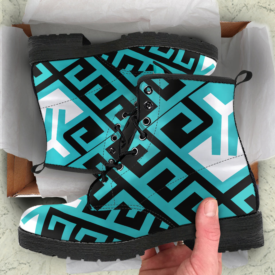 Tribal Blue Boots