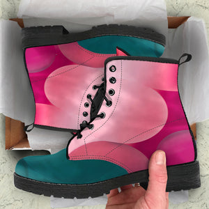 Blue Pink Boots
