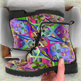 Psychedelic Mandala Leather Boots