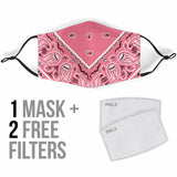 Pink Bandana Face Mask