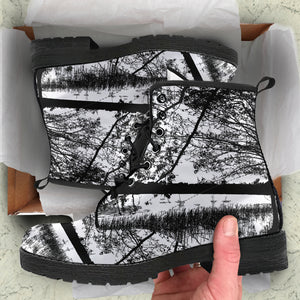 Black White Forest Boots