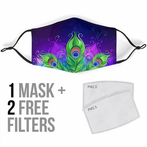 Cool Peacock Face Mask