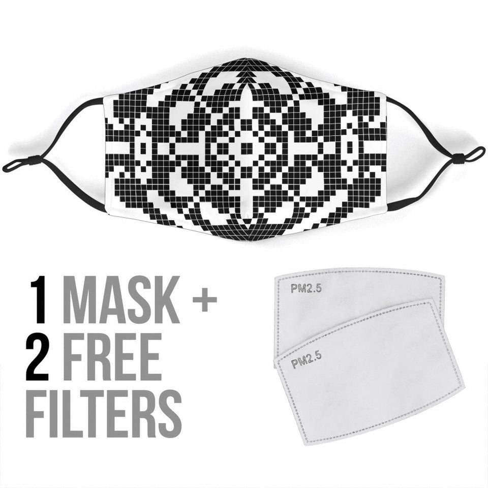 Pixels Mandala Face Mask