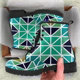 Aqua Mosaic Leather Boots