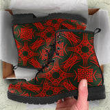 Red Leafy Boots