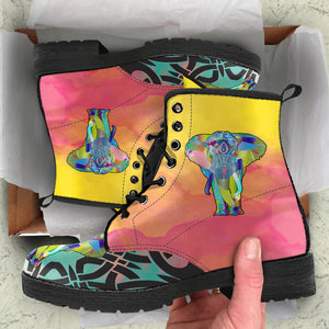 Mandala Elephant Pastel Boots