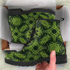 Leafy Pattern Boots