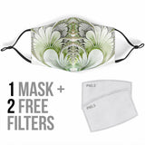 White Feather Mirror Face Mask
