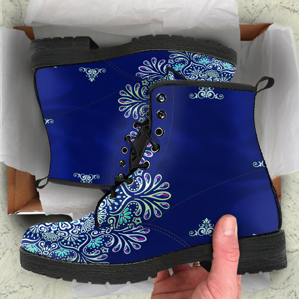 Blue Royal Mandala Boots