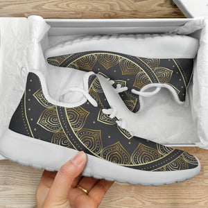 Golden Lotus Mandala Sneakers
