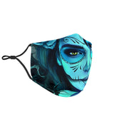 Blue Calavera Face Mask