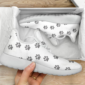 Paw Print White Sneakers