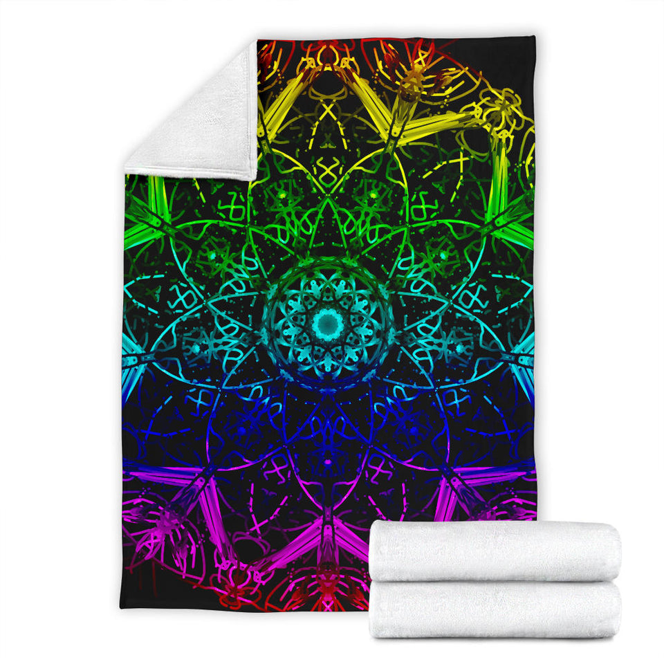 Rainbow Mandala 2 Blanket