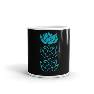 Aqua Lotus Flower Mug